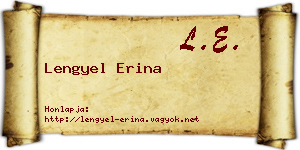 Lengyel Erina névjegykártya